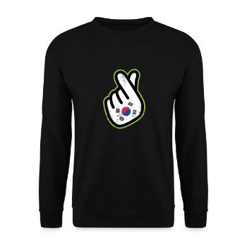 North Korea South Korea Korea flag flag - Unisex Sweatshirt - black - Front - Alina (178cm) & Michal (187cm)