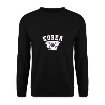 North Korea South Korea gift Asia Korea - Unisex Sweatshirt - black - Front - Alina (178cm) & Michal (187cm)