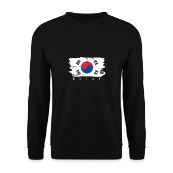 North Korea South Korea gift flag flag - Unisex Sweatshirt - black - Front - Alina (178cm) & Michal (187cm)