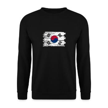 North Korea South Korea Asia gift flag - Unisex Sweatshirt - black - Front - Alina (178cm) & Michal (187cm)