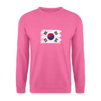 Corée du Nord Corée du Sud Asie cadeau flag - Sweat-shirt Unisexe - rose - Devant