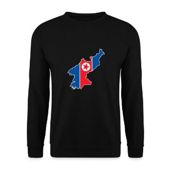 North Korea South Korea Flag Korea Gift - Unisex Sweatshirt - black - Front - Alina (178cm) & Michal (187cm)