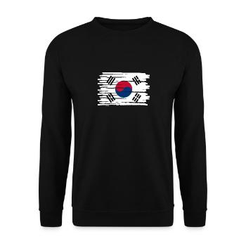 North Korea South Korea Asia Gift Flag - Unisex Sweatshirt - black - Front - Alina (178cm) & Michal (187cm)