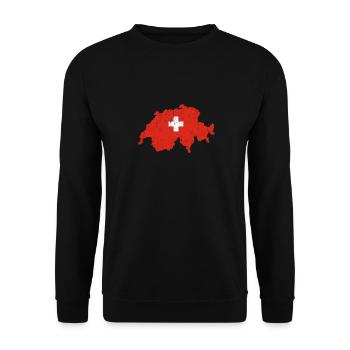 Switzerland gift cheese mountains flag - Unisex Sweatshirt - black - Front - Alina (178cm) & Michal (187cm)