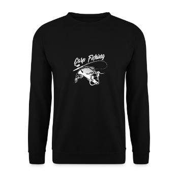 Carp fishing gift - Unisex Sweatshirt - black - Front - Alina (178cm) & Michal (187cm)