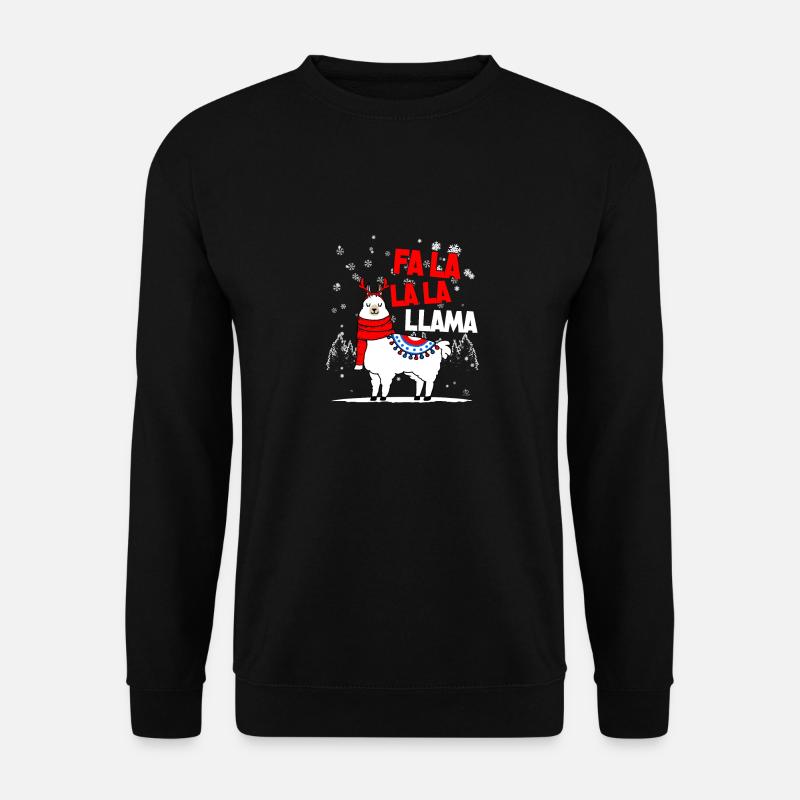 Falalalala Llama Christmas gift - Unisex Sweatshirt - black