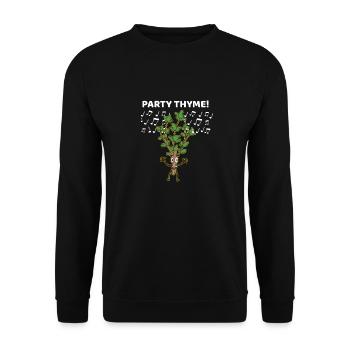 Thyme To Party Chef Funny Thyme Funny - Unisex Sweatshirt - black - Front - Alina (178cm) & Michal (187cm)
