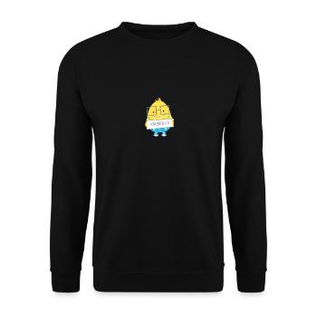 Cooles Nerd Monster Geek Schlaukopf - Unisex Pullover - Schwarz - Vorne - Alina (178cm) & Michal (187cm)