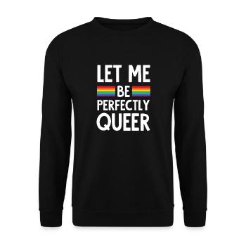 LGBT - Gay - Homosexuell - Gay Pride - Queer - Unisex Pullover - Schwarz - Vorne - Alina (178cm) & Michal (187cm)