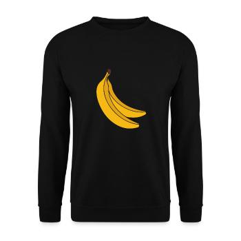Banana gift fruit crooked fruit - Unisex Sweatshirt - black - Front - Alina (178cm) & Michal (187cm)