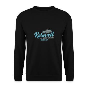 Roswell Alien Area51 Crash UFO cadeau - Sweat-shirt Unisexe - noir - Devant - Alina (178cm) & Michal (187cm)
