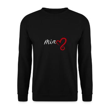Mia - Sweat-shirt Unisexe - noir - Devant - Alina (178cm) & Michal (187cm)