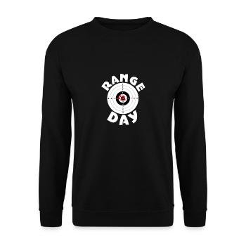 Schießsport Fadenkreuz Shirt Geschenk Schießstand - Unisex Pullover - Schwarz - Vorne - Alina (178cm) & Michal (187cm)
