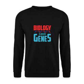 Biology Researcher Doctor Gift Biologist - Unisex Sweatshirt - black - Front - Alina (178cm) & Michal (187cm)