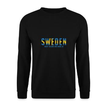 Sweden Schweden Schwedische Flagge Wappen Geschenk - Unisex Pullover - Schwarz - Vorne - Alina (178cm) & Michal (187cm)