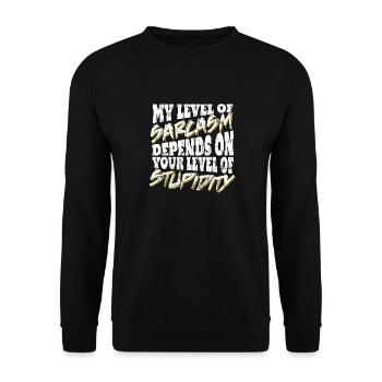 sarcasm - Unisex Sweatshirt - black - Front - Alina (178cm) & Michal (187cm)