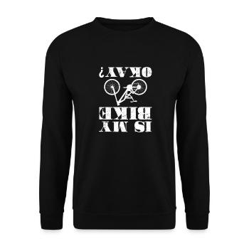 Bike Cyclist Bicycle Bike Accident Funny Gift - Unisex Sweatshirt - black - Front - Alina (178cm) & Michal (187cm)