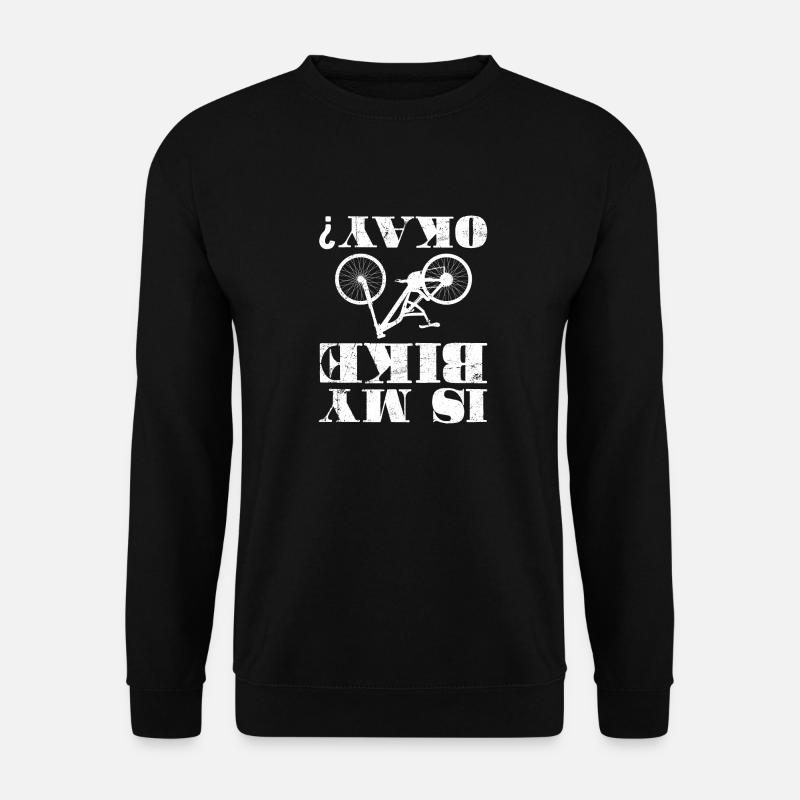 Bike Radfahrer Fahrrad Rad Unfall Lustig Geschenk - Unisex Pullover - Schwarz