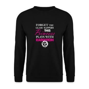 Funny Radiology Tech Princess Radiation - Unisex Sweatshirt - black - Front - Alina (178cm) & Michal (187cm)