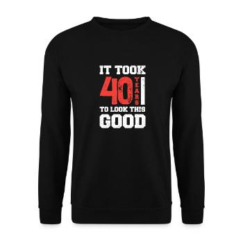 40 Years - Unisex Pullover - Schwarz - Vorne - Alina (178cm) & Michal (187cm)