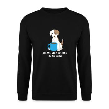 Jack Russell - Jack Russell Tshirt - Morning Muffle - Unisex Sweatshirt - black - Front - Alina (178cm) & Michal (187cm)