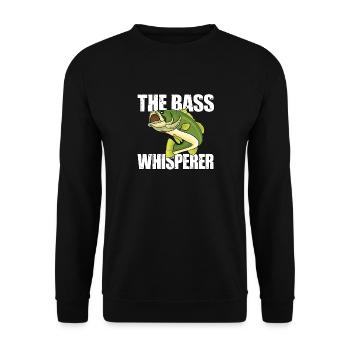 Whisperer Basse Pêche Basse Basse Bouche - Sweat-shirt Unisexe - noir - Devant - Alina (178cm) & Michal (187cm)
