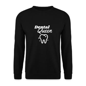 Zahnarzt - Zahnarzt T-Shirt - Dentist - Königin - Unisex Pullover - Schwarz - Vorne - Alina (178cm) & Michal (187cm)