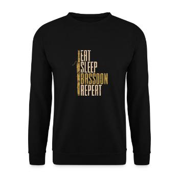 Mangez Sommeil Basson Répéter Cadeau disant enfants - Sweat-shirt Unisexe - noir - Devant - Alina (178cm) & Michal (187cm)