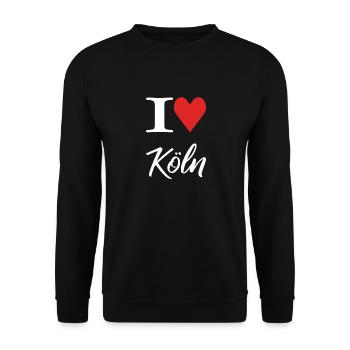 I love Cologne - Unisex Sweatshirt - black - Front - Alina (178cm) & Michal (187cm)