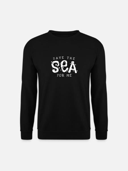 Liebe die Weltmeere rette die Weltmeere. - Unisex Pullover - Schwarz