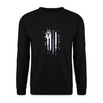 Drapeau de la ligne bleue américaine de radiologie Tech - Sweat-shirt Unisexe - noir - Devant - Alina (178cm) & Michal (187cm)
