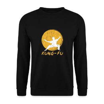 Kung Fu Gift Kung Fu Martial Art Kungfu - Unisex Sweatshirt - black - Front - Alina (178cm) & Michal (187cm)