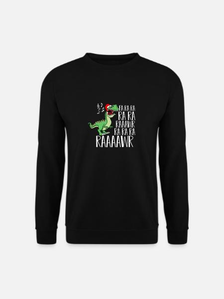 Dinosaur singing Christmas gift - Unisex Sweatshirt - black