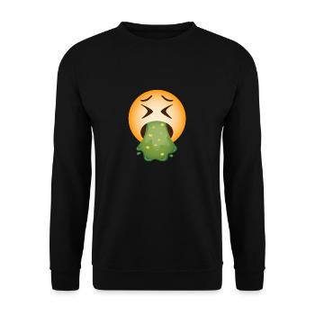 Vomissement vomi remis vomi - Sweat-shirt Unisexe - noir - Devant - Alina (178cm) & Michal (187cm)