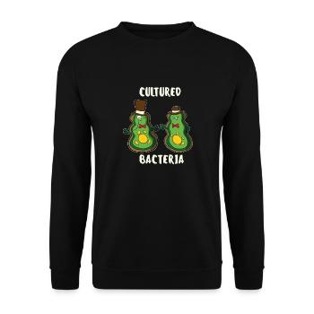 Cultured Bacteria Lustig Bakterien Arzt Geschenk - Unisex Pullover - Schwarz - Vorne - Alina (178cm) & Michal (187cm)