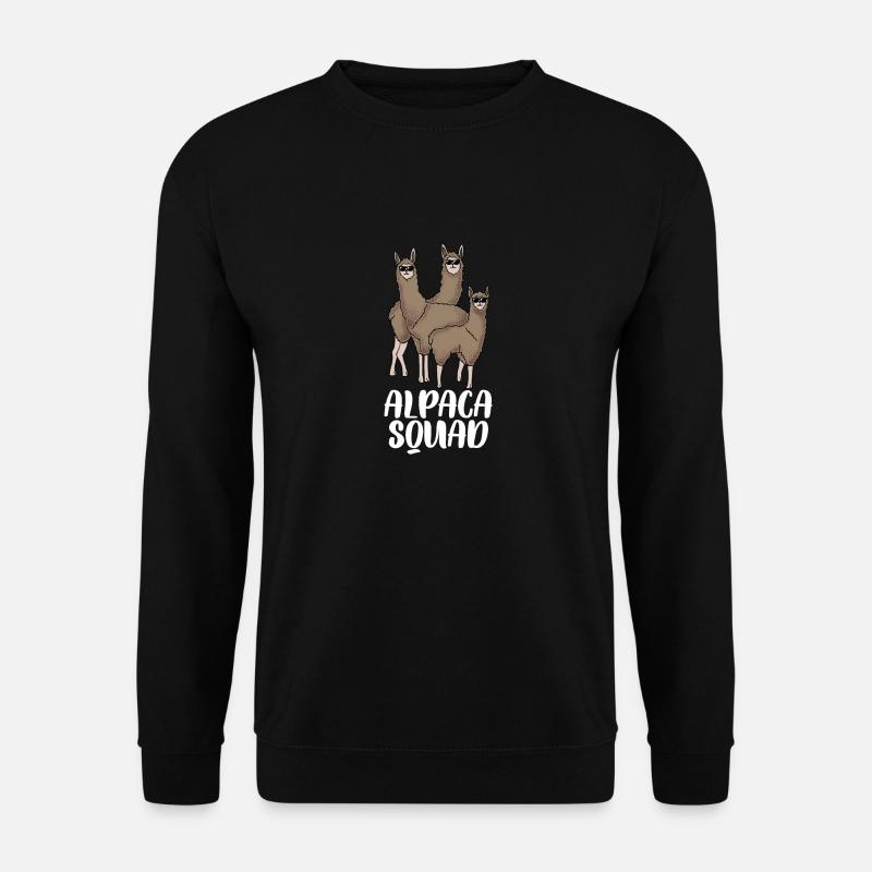 Alpaka Kader Geschenk - Unisex Pullover - Schwarz