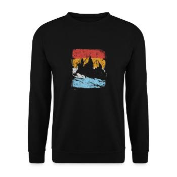 Cadeau Dolomites Vintage - Sweat-shirt Unisexe - noir - Devant - Alina (178cm) & Michal (187cm)