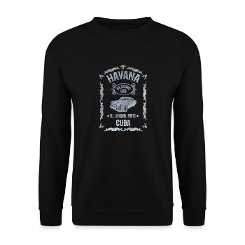 Voiture classique Cuba La Havane Voiture classique - Sweat-shirt Unisexe - noir - Devant - Alina (178cm) & Michal (187cm)