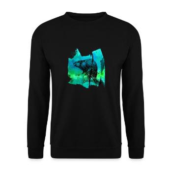 beaver - Unisex Sweatshirt - black - Front - Alina (178cm) & Michal (187cm)