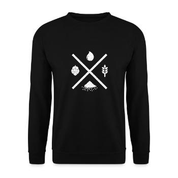 Water hops malt yeast beer brew home brewers - Unisex Sweatshirt - black - Front - Alina (178cm) & Michal (187cm)