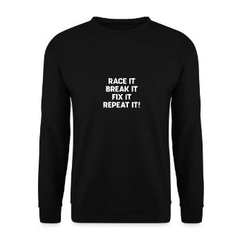 Cadeau de service de réparation de voiture répète - Sweat-shirt Unisexe - noir - Devant - Alina (178cm) & Michal (187cm)