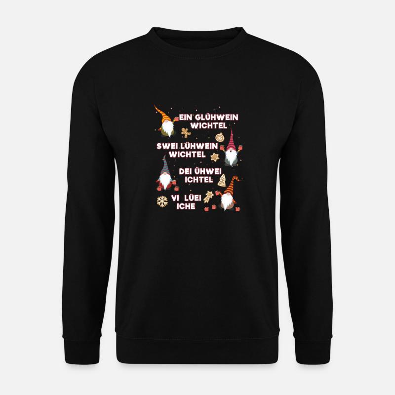 Glühwein Wichtel - Unisex Pullover - Schwarz