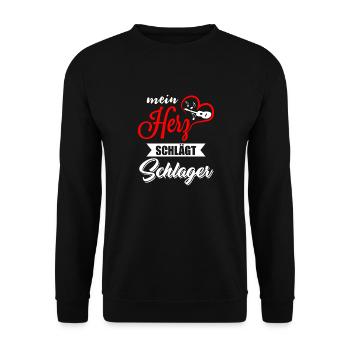 Schlager - Unisex Pullover - Schwarz - Vorne - Alina (178cm) & Michal (187cm)