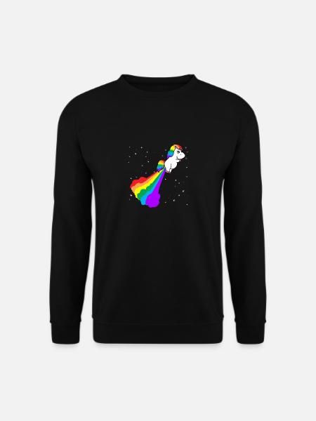 Einhorn Furz Geschenk für Liebhaber von Einhorn - Unisex Pullover - Schwarz