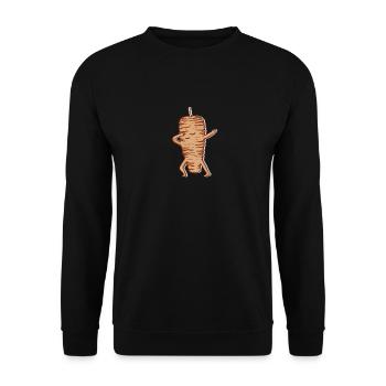 Drôle Dabbender Gyros Dab Gift - Sweat-shirt Unisexe - noir - Devant - Alina (178cm) & Michal (187cm)