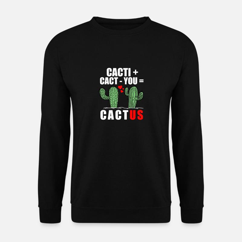 Lustig Kaktus Cact us Liebe Paare Love Geschenk - Unisex Pullover - Schwarz