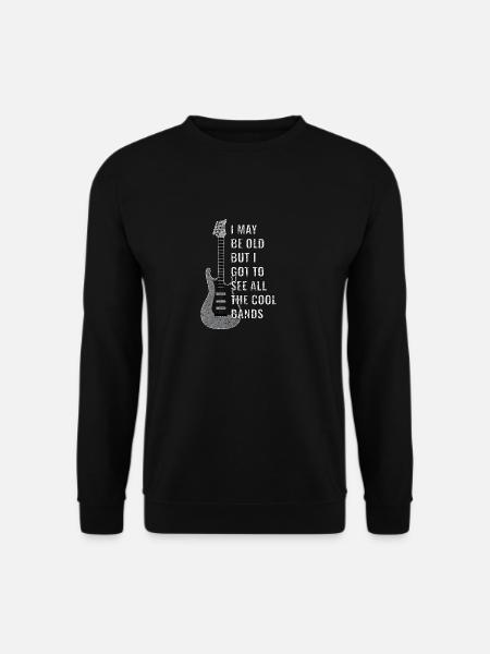 Rock and Roll Gitarre Bassist Musik Retro Vintage - Unisex Pullover - Schwarz