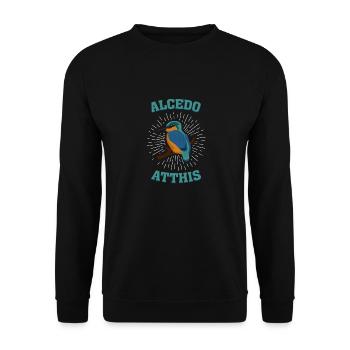 Alcedo atthis Kingfisher Kingfisher bird species - Unisex Sweatshirt - black - Front - Alina (178cm) & Michal (187cm)
