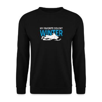 Winter Sport Schnee Schneemobil - Unisex Pullover - Schwarz - Vorne - Alina (178cm) & Michal (187cm)