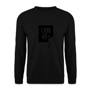 J'ai 49 ans et plus 50e cadeau d'anniversaire - Sweat-shirt Unisexe - noir - Devant - Alina (178cm) & Michal (187cm)